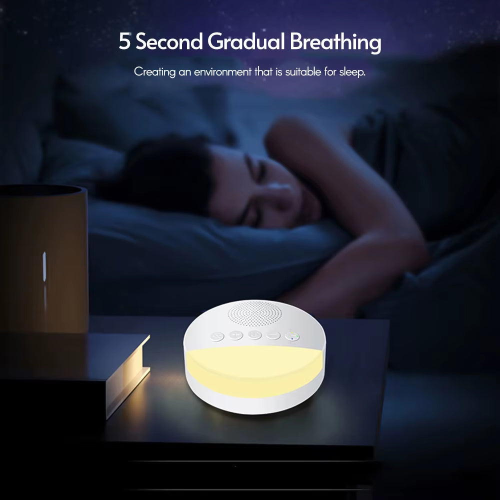 Baby White Noise Machine – USB Rechargeable Sleep Sound Player with Timer & Night Light