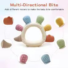 Baby Dinosaur Silicone Teether – BPA-Free, Easy-Grip Chewing Toy for Babies